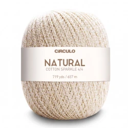 Círculo Natural Cotton Sparkle cotone con lurex oro/argento