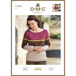 Pattern pull a righe donna con Merino Essentiel DMC