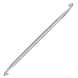 Uncinetto doppia punta in metallo 15 cm per punto rattan 2