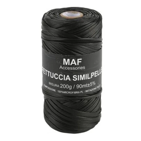 MAF faux leather ribbon yarn for structured crochet bags