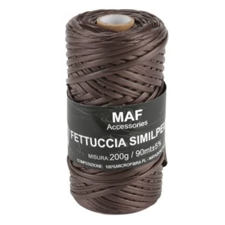 MAF faux leather ribbon yarn for structured crochet bags