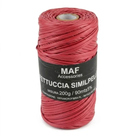 MAF faux leather ribbon yarn for structured crochet bags