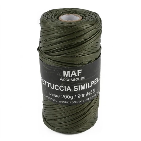 MAF faux leather ribbon yarn for structured crochet bags