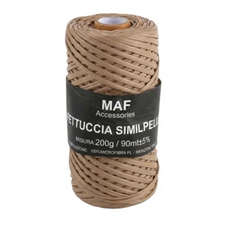 MAF faux leather ribbon yarn for structured crochet bags
