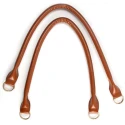 64cm tubular faux leather shoulder bag handles with rings