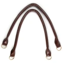 64cm tubular faux leather shoulder bag handles with rings