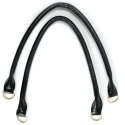64cm tubular faux leather shoulder bag handles with rings