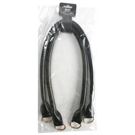64cm tubular faux leather shoulder bag handles with rings