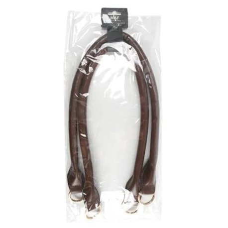 64cm tubular faux leather shoulder bag handles with rings