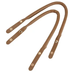 Manici ecopelle 60cm con bottoni automatici dorati