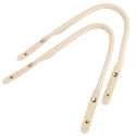 60cm faux leather shoulder bag handles with snap fasteners