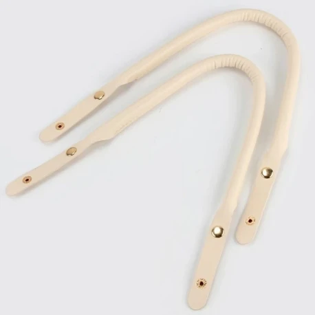 Manici ecopelle 60cm con bottoni automatici dorati