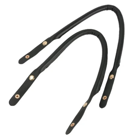 Manici ecopelle 60cm con bottoni automatici dorati