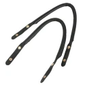 60cm faux leather shoulder bag handles with snap fasteners