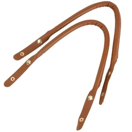 Manici ecopelle 60cm con bottoni automatici dorati