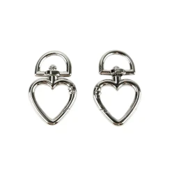 Heart-shaped swivel snap hooks for bags - pack of 2 2