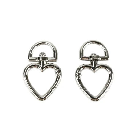 Moschettone girevole a cuore per borse con molla (2 pz)