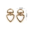 Moschettone girevole a cuore per borse con molla (2 pz)