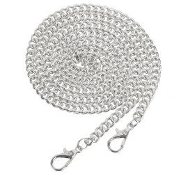 Flat link crossbody chain strap 7mm x 120cm gold silver