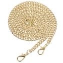 Flat link crossbody chain strap 7mm x 120cm gold silver