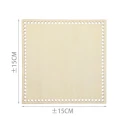 Fondo in legno quadrato 15x15 cm con fori per uncinetto