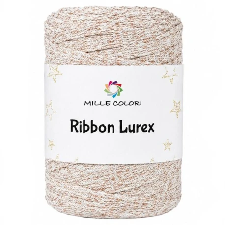 Fettuccia piatta Ribbon Lurex 250g per borse all’uncinetto