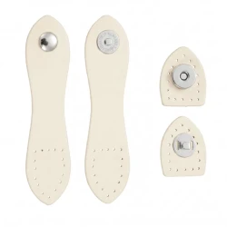 Chiusura a pattina ecopelle con magnete argento da cucire 2