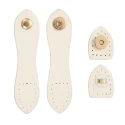 Gold faux leather sew-on magnetic flap closure for bags