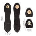 Gold faux leather sew-on magnetic flap closure for bags