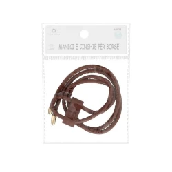 Faux leather drawstring cord 100 cm with gold tips 2