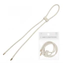 Faux leather drawstring cord 100 cm with gold tips