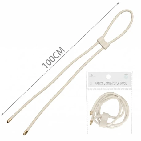 Faux leather drawstring cord 100 cm with gold tips