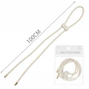 Faux leather drawstring cord 100 cm with gold tips
