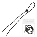 Faux leather drawstring cord 100 cm with gold tips