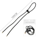 Faux leather drawstring cord 100 cm with gold tips