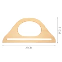 Manici per borse in legno naturale con fessura 25 cm