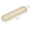 18x5cm mini faux leather bag bottom with gold studs