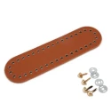 18x5cm mini faux leather bag bottom with gold studs