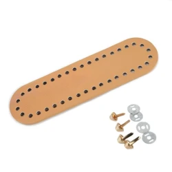 18x5cm mini faux leather bag bottom with gold studs 2