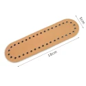 18x5cm mini faux leather bag bottom with gold studs