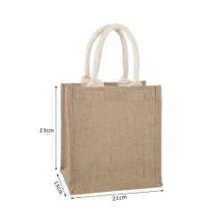 Jute Petit Bag to personalise and decorate 21 x 23cm 2