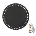 Fondo rotondo in ecopelle Ø15cm con piedini metallici