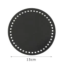 Fondo rotondo in ecopelle Ø15cm con piedini metallici