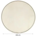 Fondo rotondo in legno naturale Ø40 cm con fori