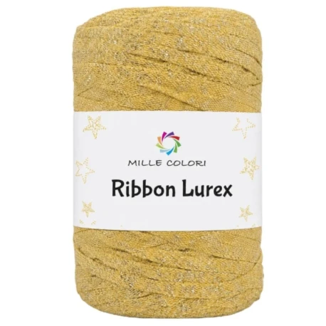 Ribbon Lurex flat yarn 250g with sparkling metallic threads