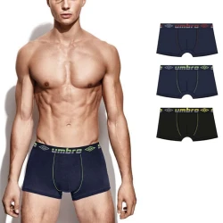 Umbro men's stretch cotton boxer briefs 3-pack assorted