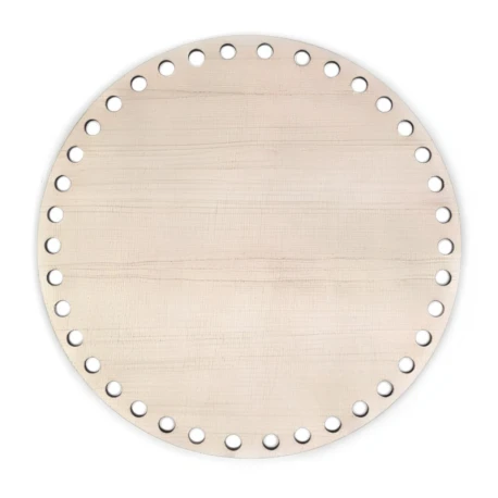 Fondo in legno rotondo Ø 30 cm per cestini e borse