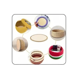 30cm round wooden crochet base with pre-cut holes 2