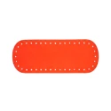 Fondi ovali piccoli in eco pelle per borsa colore arancione - 21cm x 8cm - Mas