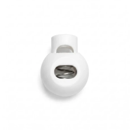 Cord lock round ball toggle stopper. Medium sizes